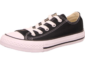 Converse Chuck Taylor Hi Kinder Halbschuh schwarz mit weißen Schnürsenkel und weißer Sohle