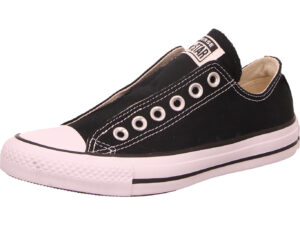 Converse as slip Farbe schwarz mit weißer Sohle und ohne Schnürsenkel