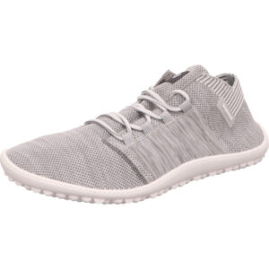 Leguano beat silbergrau, weiße Sohle Barfußschuhe