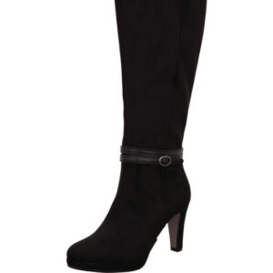 Gabor Stiefel hoch schwarz mit schwarzer Sohle mit Schnalle