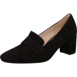 Gabor Loafer Damen schwarz mit schwarzem Absatz