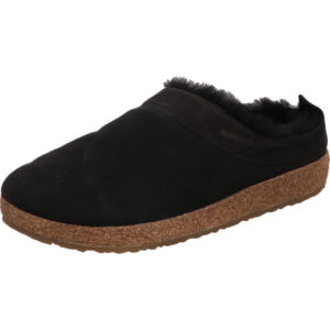 Haflinger Lammfellclog Snowbird Hausschuhe hinten offen Warmf.