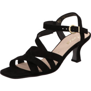 Gabor Pumps Damen offen schwarz mit schwarzem Absatz