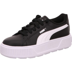 Puma Karmen L Damen Sneaker mit plateau schwarz mit weißem Puma Streifen und weißer Sohle