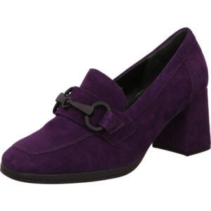 Gabor Loafer Damen lila mit schwarzer Sohle und Schnalle