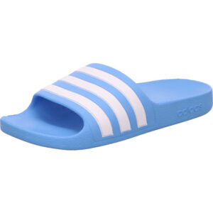 Adidas Kinder Adilette blau mit weißen Streifen