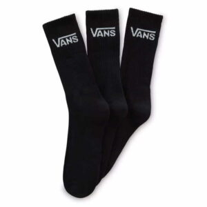 Vans Crew M dreier set schwarzer Vans Strümpfe mit weißem Vans Logo