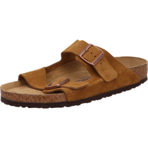 Birkenstock Arizona zwei Dornschnallen orangebraun Nubukleder