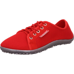 Leguano aktiv rot silberne Sohle Barfußschuhe