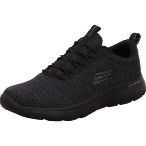 Skechers Sneaker schwarz mit schwarzer Sohle