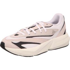 Adidas Lightstride Damen Sneaker weiß beige mit hellen eigen Streifen und heller Sohle