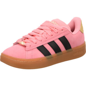 Adidas Grand Court Alpha Sneaker pink mit schwarzen Streifen und Gum Sohle